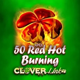 50 Red Hot Burning Clover Links logo by Novomatic at Stake Casino