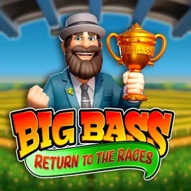 Slots logo of Big Bass Return to the Races from Pragmatic Play at Stake Casino