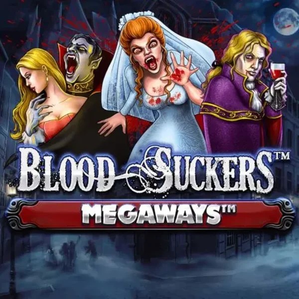 Official Slots logo: Blood Suckers Megaways by Red Tiger Gaming at Stake Casino