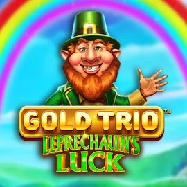 Gold Trio Leprechaun's Luck online game logo by Playtech on casinostakee.com