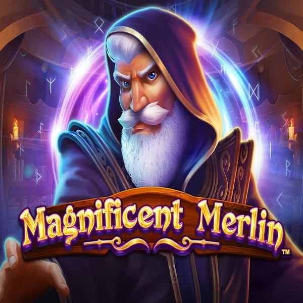 Magnificent Merlin by Greentube, showcased at casinostakee.com – game logo