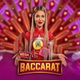 Mega Baccarat game by Pragmatic Play – logo hosted on Stake Casino