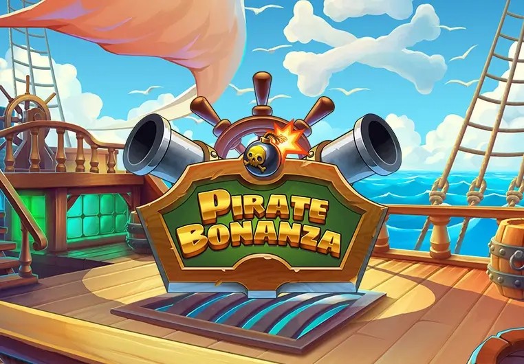 Pirate Bonanza Slot slot logo by Backseat Gaming at Stake Casino