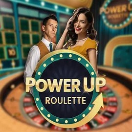 PowerUP Roulette slot logo by Pragmatic Play at Stake Casino