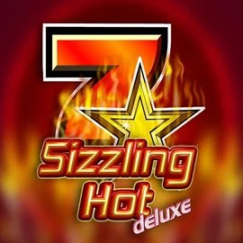 Sizzling Hot Deluxe slot logo by Novomatic at Stake Casino