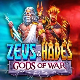 Zeus vs Hades: Gods of War slot logo by Pragmatic Play at Stake Casino